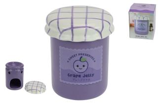 Grape Jelly Jar Ceramic Oil/Wax Burner in Gift Box