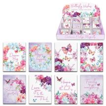 6x8cm Magnet with Butterfly Wishes Design by Kelly Lane 8 Asstd (48=Free Display)