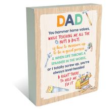 20x25cm Plaque Block with Fathers Day Design by Kelly Lane
