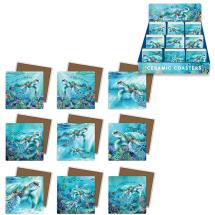10x10cm Coaster with Sea Turtle Design by Kelly Lane 9 Asstd (72=Free Display)