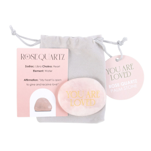 You Are Loved Rose Quartz Crystal
