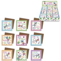 10cm Lizard Coaster Pack 9 Asstd