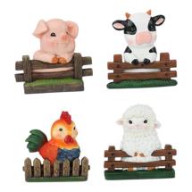 9cm Farmyard Magnet with Cow/Pig/Rooster/Sheep Design 4 Asstd
