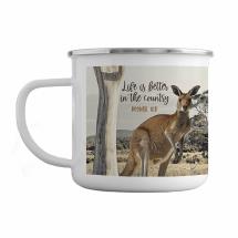 8cm Enamel Mug Kangaroo