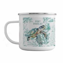 350ml Enamel Mug Coastal Turtle by Kelly Lane
