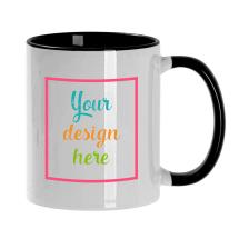 325ml Black Porcelain Mug BLANK with Custom Design 