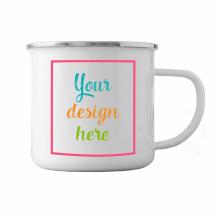 350ml Enamel Mug BLANK with Custom Design 