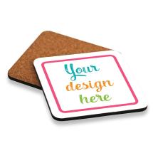 Set of 6 Cork Square Coaster 10x10cm  BLANK (Gift Box) *Add custom design or text*
