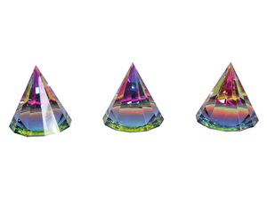 6cm Crystal Pyramid Paperweight