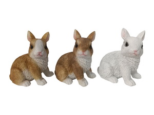 10cm Cute Sitting Rabbits 3 Asstd