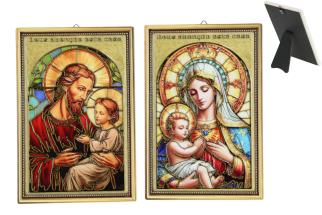 15x10cm Religious Plaque with Mary & Jesus