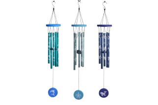 58cm Metallic Sealife Wind Chime 3 Asstd