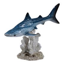 10cm Marble Blue Whale Shark on Coral
