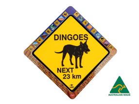 18.5cm Small Dingo Road Sign