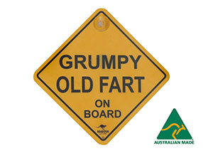 12.5cm Grumpy Old Fart Swinging Road Sign