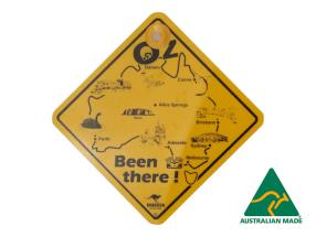 12.5cm OZ Been There Swinging Road Sign