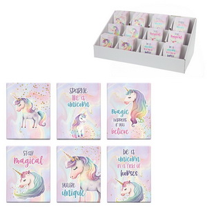 6x8cm Magnet with Sparkling Unicorn Design in Display (48=Free Display)