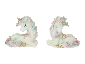 7cm Unicorn with Floral Pastel Finish 2 Asstd