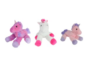 58cm Laying Plush Unicorn 3 Asstd
