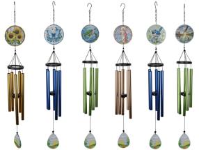 94cm Classic Wind Chime Mixed Pack with Glass Mosaic Design 6 Asstd *Special Bulk Buy Price MOQ=12*