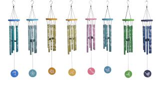 58cm Metallic Wind Chime 8 Asstd Design Bulk Packing