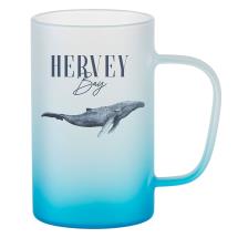 475ml Beer Mug with Frosted Blue Whale Design by Kelly Lane